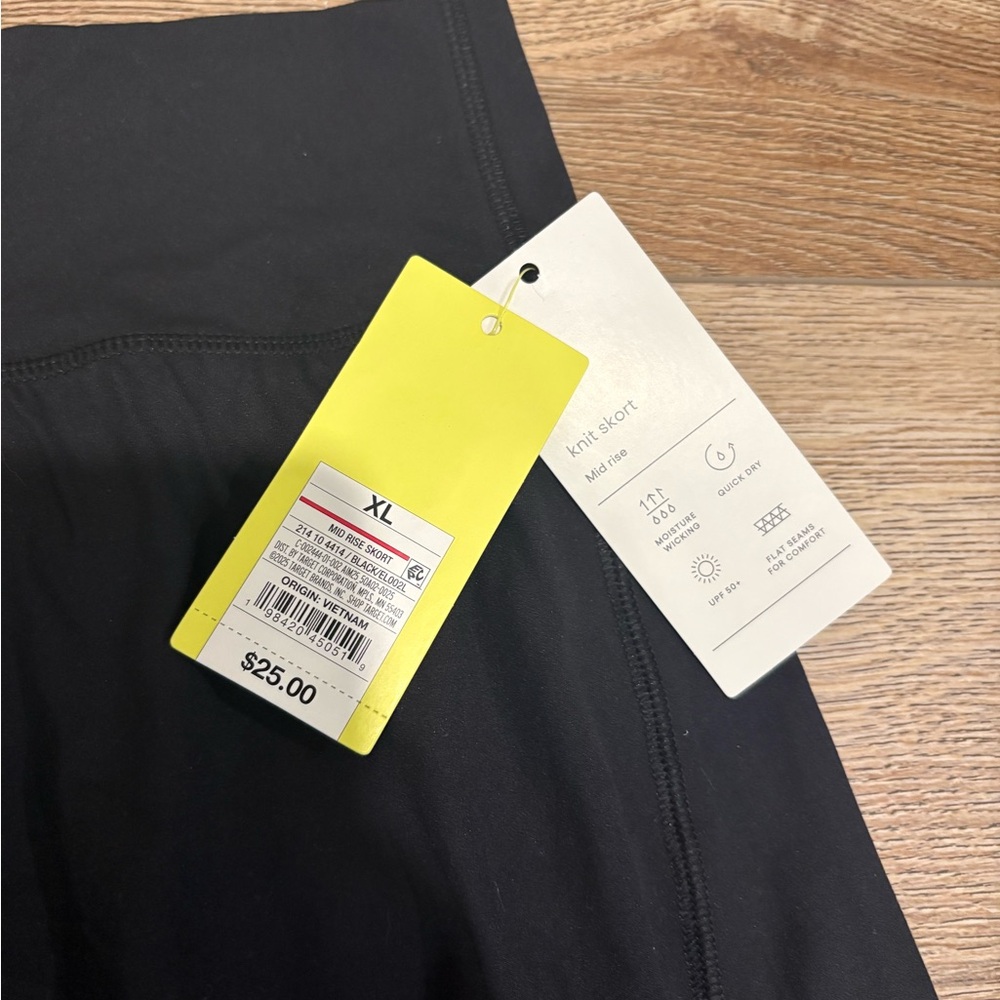 All In Motion Black Mid Rise Knit Skort - Picture 3 of 5